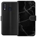 Miniatyrbillede 1 af 2: Kompatibel Tegnebogsetui til Samsung Galaxy A40 Sort marmor