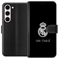 Pikkukuva 1 / 3: Yhteensopiva Lompakkokotelo Samsung Galaxy S23 Real Madrid Emblem Fotboll Stolthet Vit Guld Klubbmärke