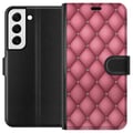 Pikkukuva 1 / 3: Yhteensopiva Lompakkokotelo Samsung Galaxy S22 5G Uniikki Vaaleanpunainen Kuosi