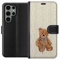 Miniatyrbilde 1 av 3: Kompatibelt Lommeboketui til Samsung Galaxy S23 Ultra Liten Bamse – klassisk bamse i enkel design