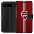 Pikkukuva 1 / 3: Yhteensopiva Lompakkokotelo Google Pixel 6a Arsenal Emblem Fotboll Premier League Klubbmärke Röd Vit