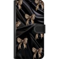 Miniatyrbillede 3 af 3: Kompatibel Tegnebogsetui til Samsung Galaxy S9+ Leopardrosetter på sort silke, luksuriøst mønster med eksklusiv modefølelse, perfekt til dig, der kan