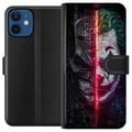 Miniatyrbilde 1 av 3: Kompatibelt Lommeboketui til Apple iPhone 12 Batman Joker-plakat DC Comics Gotham-skurker delt ansikt Dark Knight-film retro fanart helt skurk