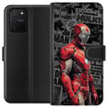 Miniatyrbild 1 av 3: Kompatibelt Plånboksfodral till Samsung Galaxy S10 Lite Iron Man illustration i röd rustning med serietidningsbakgrund kraftfullt motiv för filmfans