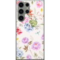 Miniatyrbilde 1 av 3: Kompatibelt Mobildeksel til Samsung Galaxy S23 Ultra Blomstret mønster med håndmalte blomster, sommerfugler og insekter i romantisk skandinavisk stil