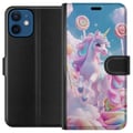 Miniatyrbillede 1 af 3: Kompatibel Tegnebogsetui til Apple iPhone 12 Enhörning Candy Pastell Kawaii Motiv Söt Populär Färg