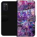Miniatyrbilde 1 av 2: Kompatibelt Lommeboketui til Samsung Galaxy A03s Valorant jenter plakat Mira Rumi Zoey Riot Games anime gaming agenter neonstil karakter fanart kunst