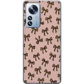 Pikkukuva 1 / 3: Yhteensopiva Puhelinkuori Xiaomi 12 Pro Leopardikuvioiset rusetit vaaleanpunainen tausta muoti tyttömäinen söpö retrokuvio muoti kuvio tyylikäs sisus