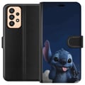 Pikkukuva 1 / 3: Yhteensopiva Lompakkokotelo Samsung Galaxy A33 5G Stitch Disney sininen avaruusolento Lilo ja Stitch kawaii-hahmo yötaivas tähtitaivas söpö sarjakuva