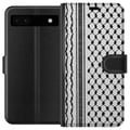 Pikkukuva 1 / 3: Yhteensopiva Lompakkokotelo Google Pixel 6a Palestiinalainen kuvio - perinteiseen tyyliin inspiroima keffiyeh-kangas