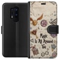 Miniatyrbillede 1 af 3: Kompatibel Tegnebogsetui til OnePlus 8 Pro Broderet magisk illustration med symboler, citater og fantasiverden i drømmende eventyrstil