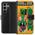 Miniatyrbild 1 av 3: Kompatibelt Plånboksfodral till Samsung Galaxy S23 Ultra Minecraft Boom