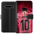 Miniatyrbild 1 av 3: Kompatibelt Plånboksfodral till Samsung Galaxy S10+ Messi Fotboll Barcelona Argentina Motiv Legendarisk Spelare