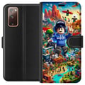 Miniatyrbillede 1 af 3: Kompatibel Tegnebogsetui til Samsung Galaxy S20 FE Stor, detaljeret Roblox-verden fyldt med karakterer, eventyr og farverige miljøer