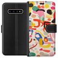 Miniatyrbillede 1 af 3: Kompatibel Tegnebogsetui til Samsung Galaxy S10+ Legende farveeksplosion i moderne abstrakt stil