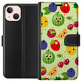 Pikkukuva 1 / 3: Yhteensopiva Lompakkokotelo Apple iPhone 13 mini Hedelmäkuvio, jossa on ananasta, melonia ja kirsikoita – värikäs design, joka levittää iloa ja kesäe