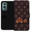 Miniatyrbilde 1 av 3: Kompatibelt Lommeboketui til OnePlus 9 Pro Grafisk monogrammønster med oppdelt bamse i kunstnerisk stil