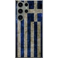 Pikkukuva 1 / 3: Yhteensopiva Puhelinkuori Samsung Galaxy S23 Ultra Kreikan lippuaiheinen taide sinivalkoisella vintagekuviolla Kreikasta ja klassisesta muotoilusta p