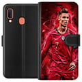 Pikkukuva 1 / 2: Yhteensopiva Lompakkokotelo Samsung Galaxy A20e Ronaldon Taidot - CR7 Suunnittelu Aidolle Kannattajalle