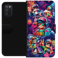 Miniatyrbilde 1 av 2: Kompatibelt Lommeboketui til Samsung Galaxy A03s Fargerik Roblox-spillgruppe med hodetelefoner og neonfarger for barn og spillinteresserte