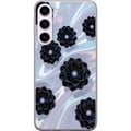 Pikkukuva 1 / 3: Yhteensopiva Puhelinkuori Samsung Galaxy S23+ Keskiyön kukinta mustia kukkia hohtavalla taustalla, elegantti ylellinen kukkakuviointi tummissa sävyis
