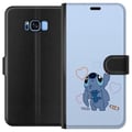 Miniatyrbilde 1 av 3: Kompatibelt Lommeboketui til Samsung Galaxy S8 Stitch Hjerter