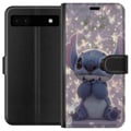 Pikkukuva 1 / 3: Yhteensopiva Lompakkokotelo Google Pixel 6a Stitch perhosten kanssa söpö Disney kawaii sininen avaruusolento perhoset maaginen pastellinen unenomaise