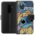 Miniatyrbillede 1 af 3: Kompatibel Tegnebogsetui til Samsung Galaxy S9+ Disney Stitch blå alien med skildpadde figur