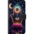 Miniatyrbillede 3 af 3: Kompatibel Tegnebogsetui til Samsung Galaxy S9+ Symbolisk håndillustration med øje, blomst og lys