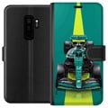 Miniatyrbillede 1 af 3: Kompatibel Tegnebogsetui til Samsung Galaxy S9+ Grøn formelbil i moderne racingdesign med stilren studiefølelse