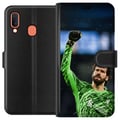 Pikkukuva 1 / 2: Yhteensopiva Lompakkokotelo Samsung Galaxy A20e Alisson Liverpool Brasilian ainoa maalivahti listalla jalkapallo maalivahti reaktiokykyinen vakaa luo