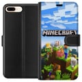 Miniatyrbild 1 av 3: Kompatibelt Plånboksfodral till Apple iPhone 8 Plus Minecraft pixelvärld Creeper gaming design