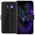 Miniatyrbilde 1 av 3: Kompatibelt Lommeboketui til Samsung Galaxy S8 Ulve Lilla
