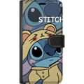 Miniatyrbilde 3 av 3: Kompatibelt Lommeboketui til Apple iPhone SE (2022) Disney Stitch blå alien med skilpadde figur