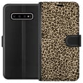 Miniatyrbild 1 av 3: Kompatibelt Plånboksfodral till Samsung Galaxy S10+ Leopard Mönster