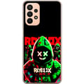 Miniatyrbilde 1 av 3: Kompatibelt Mobildeksel til Samsung Galaxy A23 Roblox Shadow Squad-design i en mørk, neoninspirert stil med grønne og røde kontraster for en kul, int