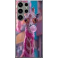 Miniatyrbild 1 av 3: Kompatibelt Mobilskal till Samsung Galaxy S23 Ultra Giraff med bubbelgum rolig färgstark design i stadsmiljö popkonststil med lekfull energi humor oc
