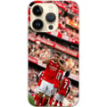Pikkukuva 1 / 3: Yhteensopiva Puhelinkuori Apple iPhone 14 Pro Arsenal-kuvitus – Martin Ødegaard jalkapallopaidassa, maalijuhlan design