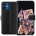 Miniatyrbilde 1 av 3: Kompatibelt Lommeboketui til Apple iPhone 12 HuntrX Manga Squad fargerikt motiv med KPop-inspirerte jenter i tegnet anime-stil med sterk energi
