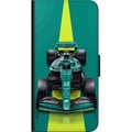Miniatyrbilde 2 av 2: Kompatibelt Lommeboketui til Samsung Galaxy A03s Grønn formelbil i moderne racingdesign med stilrent studiopreg
