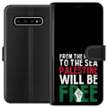 Miniatyrbild 1 av 3: Kompatibelt Plånboksfodral till Samsung Galaxy S10+ Free Palestine – politiskt statement med kraftfullt grafiskt uttryck