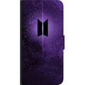 Miniatyrbilde 2 av 2: Kompatibelt Lommeboketui til Samsung Galaxy A03s BTS kpop-logo lilla galakse plakat romdesign koreansk band ARMY-symbol stjernehimmel musikk fan art