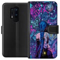 Miniatyrbillede 1 af 3: Kompatibel Tegnebogsetui til OnePlus 8 Pro Farverig graffitiillustration med blåhåret karakter i urban neonstil og kreativ energi