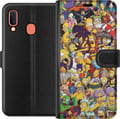 Miniatyrbilde 1 av 2: Kompatibelt Lommeboketui til Samsung Galaxy A20e Simpsons