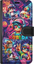 Miniatyrbild 3 av 3: Kompatibelt Plånboksfodral till Apple iPhone X Färgstark Roblox-gaminggrupp med hörlurar och neonfärger för barn och spelintresserade