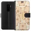 Miniatyrbillede 1 af 3: Kompatibel Tegnebogsetui til Samsung Galaxy S9+ Søde kapivarer i pasteldesign – nuttede flodsvin i bløde farver, en sød og varm stil med charme og le