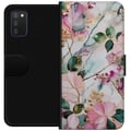 Miniatyrbilde 1 av 2: Kompatibelt Lommeboketui til Samsung Galaxy A03s Pastellmarmor med blomster, blader og subtile gylne detaljer i en myk komposisjon