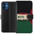 Pikkukuva 1 / 3: Yhteensopiva Lompakkokotelo Apple iPhone 12 mini Pysähdy Palestiinan puolesta - solidaarisuussuunnittelu vahvalla viestillä