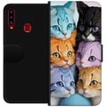 Miniatyrbild 1 av 2: Kompatibelt Plånboksfodral till Samsung Galaxy A20s Färgglada Katter