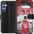 Miniatyrbillede 1 af 3: Kompatibel Tegnebogsetui til Samsung Galaxy A54 Viktor Gyökeres Arsenal-illustration – Fodboldkunst med trøjenummer 14